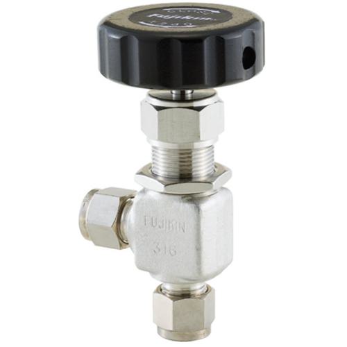 ■Fujikin SUS鋼製ニードルバルブ 16.2MPaPUH-016〔品番:PUH0169.52SHV〕【6096447:0】[送料別途見積り][法人・事業所限定][外直送][店頭受取不可]