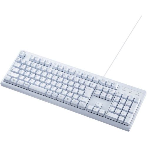 ■SANWA 日本語109キーボード ホワイト USB接続〔品番:SKB109UW〕【6163389:0】[法人・事業所限定][直送元][店頭受取不可]