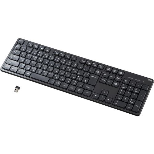 ■SANWA ワイヤレス静音キーボード〔品番:SKBWL37BK〕【6163432:0】[法人・事業所限定][直送元][店頭受取不可]