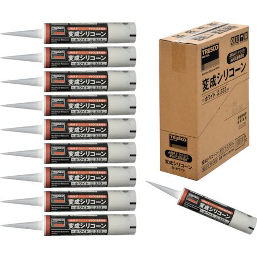 ■TRUSCO 好評につき再企画!【9+1キャンペーン!2024年9月末迄】変成シリコーン(ホワイト)333ml〔品番:TRHS333WH9PLUS1〕【6244916:0】[店頭受取不可]