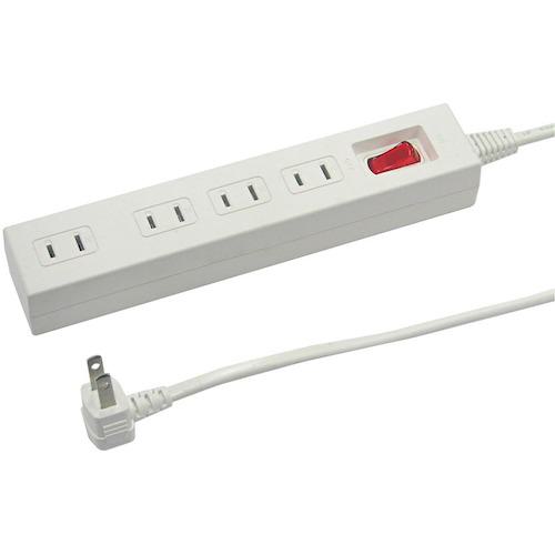 ■YAZAWA 集中スイッチ付節電タップ4個口2m白〔品番:Y02412WH〕【6280174:0】[送料別途見積り][掲外取寄][店頭受取不可]