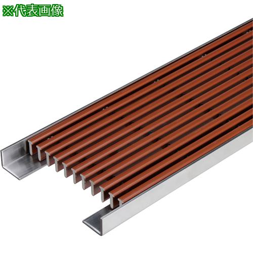 ■カネソウ 樹脂製グレーチング 縦目タイプ 屋内用 把手なし ブラウン〔品番:PVA14020BROWNTOTTENASHI〕【6293745:0】[法人・事業所限定][外直送元][店頭受取不可]