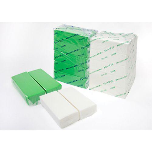 ■グリーンクロス トレーマット 90×160mm 1000枚×12袋セット 単層品〔品番:6300051512〕【6328339:0】[法人・事業所限定][外直送元][店頭受取不可]