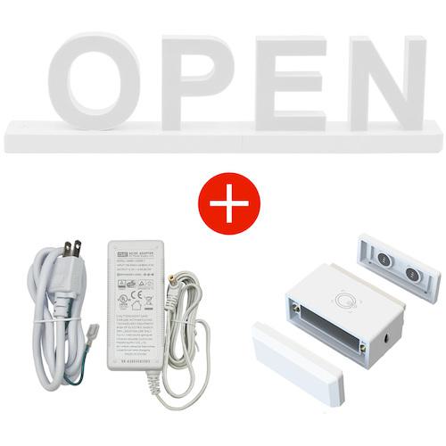 ■グリーンクロス LED電飾サイン abcMIX マグネット連結タイプ 文字セット 「OPEN」〔品番:6300051919〕【6330054:0】[送料別途見積り][法人・事業所限定][外直送][店頭受取不可]