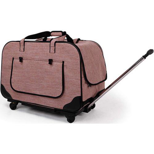 ■グリーンクロス ペットキャリー バッグ&カート2way 折り畳める 中型犬まで対応 ブラウン〔品番:6300051853〕【6331707:0】[送料別途見積...