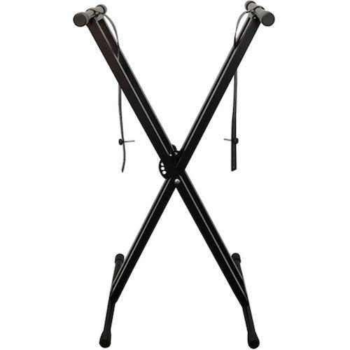 ■グリーンクロス キーボードスタンドX型 高さ7段階調節 軽量 折り畳める 滑落防止ストラップ付〔品番:6300051859〕【6352172:0】[送料別途見...