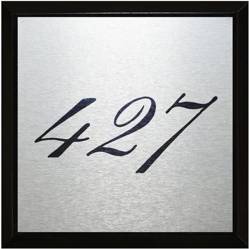 ■光 テーブルナンバー 427 アルミ+アクリル 〔品番:GX427〕【6425179:0】[送料別途見積り][掲外取寄][店頭受取不可]