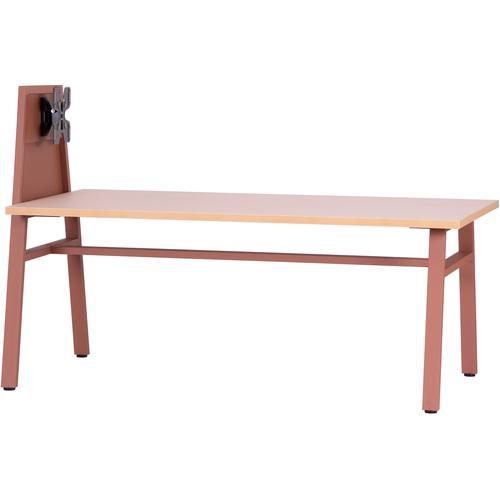 ■DAISHIN ワークショップファニチャー 作業テーブル モニタータイプ テラコッタ〔品番:WSDMT1809TR〕【6514736:0】[法人・事業所限定][外直送元][店頭受取不可]