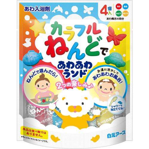 ■白元 カラフルねんどであわあわランド《24個入》〔品番:226750〕【6514967×24:0】[送料別途見積り][掲外取寄][店頭受取不可]