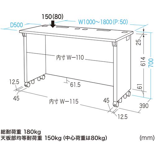 ■SANWA eデスク(薄い木目)W1200×D500×H700〔品番:EDSK12050LM〕【6530604:0】[送料別途見積り][法人・事業所限定][外直送][店頭受取不可] [3]