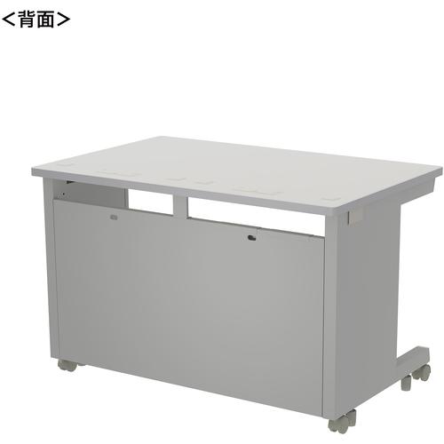 ■SANWA eデスク(グレー)W1100×D700×H700〔品番:EDSK11070GY〕【6531853:0】[送料別途見積り][法人・事業所限定][外直送][店頭受取不可] [2]