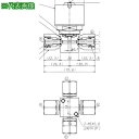 ■Fujikin SUS鋼製自動4方ダイレクトダイヤフラムバルブ_1MPa_FPR-NDXB-71〔品番:FPRNDXB716.352〕【6535225:0】[...