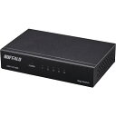 ■BUFFALO Giga 5ポート スイッチングハブ 電源外付け 金属筐体 マグネット付属〔品番:LSW7GT5ESBK〕【6549681:0】[送料別途見積...