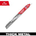 ■milwaukee TORCH 金工用カーバイドレシプロソーブレード 8TPI 229mm(1本)〔品番:48005202〕【6551036:0】[送料別途見...