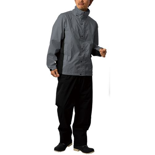 ■カジメイク 7521 レインスーツエボリューション チャコールグレー 3L〔品番:7521743L〕【6552868:0】[店頭受取不可]