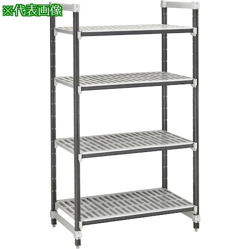 ■CAMBRO 固定基本ユニット カムシェルビング エレメンツエクストラシリーズ ベンチ型4段 単体型 910×460×1830mm〔品番:EXU183672V4〕【6552554:0】[法人・事業所限定][直送元][店頭受取不可]