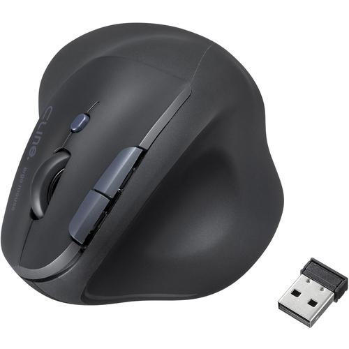 ■SANWA 静音ワイヤレスエルゴノミクスマウス〔品番:MAEWBS513BK〕【6571504:0】[法人・事業所限定][直送元][店頭受取不可]