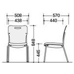 ■NAIKI ミーティングチェアー(肘無) ミーテ miite〔品番:E351HM5CP〕【6572210:0】[送料別途見積り][掲外取寄][店頭受取不可] [2]