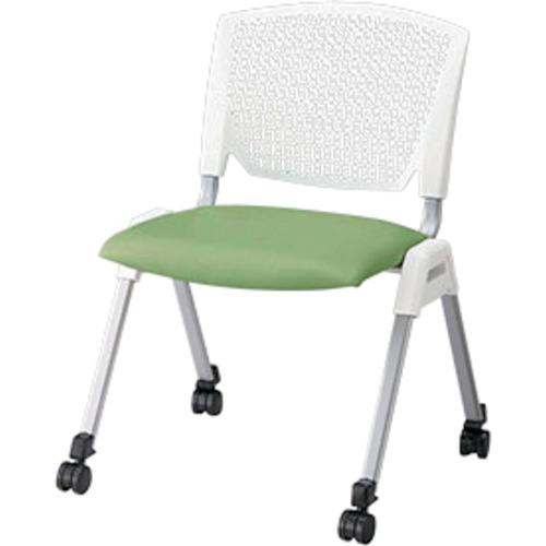 ■NAIKI ミーティングチェアー(肘無) E470型〔品番:E470C3YGR〕【6573823:0】[送料別途見積り][掲外取寄][店頭受取不可]