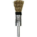 ■高島産業 エンド型 筒型 15x6x25 毛丈30 真鍮メッキ鋼線0.25 スプリング付(10本入)〔品番:ER015SPT10P〕【6578748:0】[店...