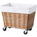 ■グリーンクロス 脱衣かご WILLOW LAUNDRY BASKET With CASTER 28L WH〔品番:6300054607〕【6584124:0】...
