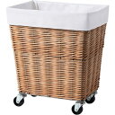 ■グリーンクロス 脱衣かご WILLOW LAUNDRY BASKET With CASTER 34L WH〔品番:6300054604〕【6584133:0】...