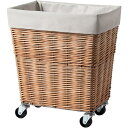 ■グリーンクロス 脱衣かご WILLOW LAUNDRY BASKET With CASTER 34L LGY〔品番:6300054605〕【6584135:0...