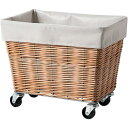 ■グリーンクロス 脱衣かご WILLOW LAUNDRY BASKET With CASTER 28L LGY〔品番:6300054608〕【6584138:0...