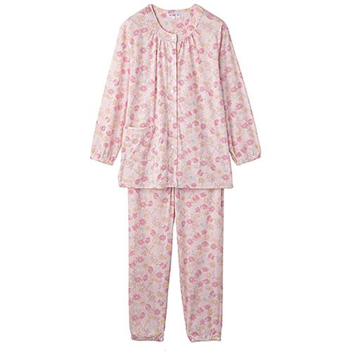 ■グリーンクロス ホックパジャマ 着替え簡単 手口足口ゴム入り ウエスト調節可 婦人用 PK L〔品番:6300..