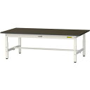 ■ヤマテック LABシリーズ実験用ラボテーブル 高さ調整タイプ低床用 指紋レスメラミン天板 W1500×D750×H400~575 ブラウン/シルキーホワイト〔...