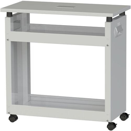 ■良質空間 サイドテーブル スペースボックス シルキーホワイト W700×D350×H698~720mm〔品番:SB07N〕【6592687:0】[法人・事業所限定][外直送元][店頭受取不可]