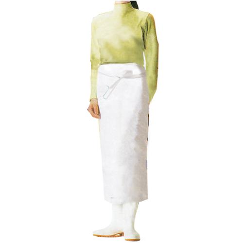 ■トオケミ 抗菌腰下前掛(共紐)ホワイト L〔品番:KKWHITEL〕【6606940:0】[送料別途見積り][掲外取寄][店頭受取不可]