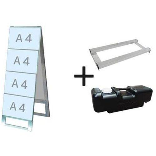 ■TOKISEI カードケーススタンド看板 A4横8両面 ウエイトアーム・水タンクセット〔品番:CCSKA4Y8R3SET〕【6615754:0】[送料別途見積り][法人・事業所限定][外直送][店頭受取不可]