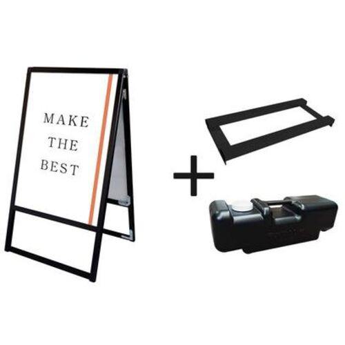 ■TOKISEI ブラックバリウススタンド看板 A1両面 ウエイトアーム・水タンクセット〔品番:BVASKACA1R3SET〕【6617470:0】[送料別途見積り][法人・事業所限定][外直送][店頭受取不可]