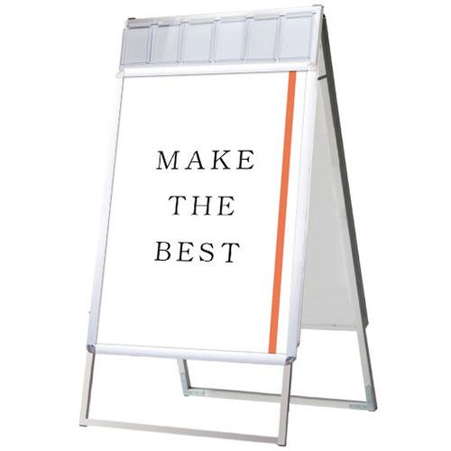 ■TOKISEI ポスターグリップスタンド看板パンフレットケース付(屋内用) B1両面シルバー ウエイトアーム・水タンクセット〔品番:PGSKPB1RS3SET〕【6619035:0】[送料別途見積り][法人・事業所限定][外直送][店頭受取不可] [2]