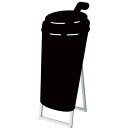 ■TOKISEI ポップルスタンド看板シルエット 45×90片面ブラック ドリンク形〔品番:PPSKSL45X90KDRK〕【6622171:0】[送料別途見積...