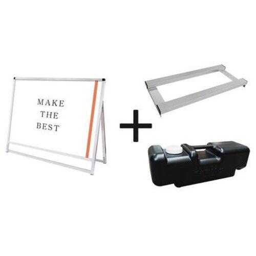 ■TOKISEI バリウススタンド看板 A0横ロウ片面 ウエイトアーム・水タンクセット〔品番:VASKACA0YLK3SET..