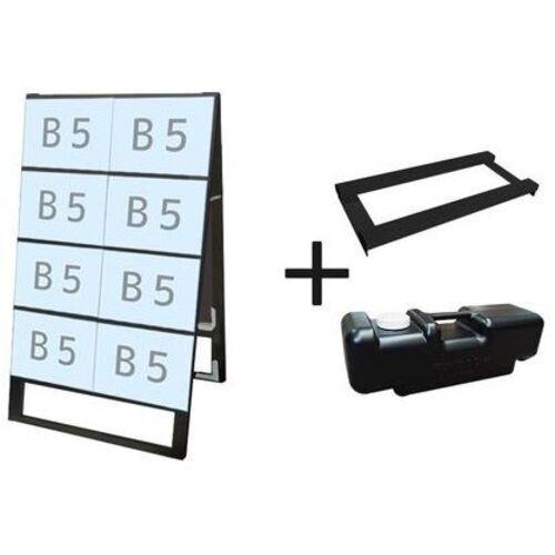 ■TOKISEI ブラックカードケーススタンド看板 B5横16両面 ウエイトアーム・水タンクセット〔品番:BCCSKB5Y16R3SET〕【6643548:0】[送料別途見積り][法人・事業所限定][外直送][店頭受取不可]