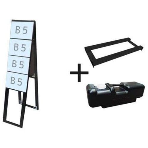 ■TOKISEI ブラックカードケーススタンド看板 B5横8両面ハイ ウエイトアーム・水タンクセット〔品番:BCC..