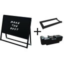 ■TOKISEI ブラックバリウススタンド看板 ブラックボード A1横片面 ウエイトアーム・水タンクセット〔品番:BVASKBBA1YK3SET〕【664358...