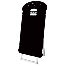 ■TOKISEI ポップルスタンド看板シルエット 45×90片面ブラック ハンバーガー形〔品番:PPSKSL45X90KBAG〕【6643730:0】[送料別途...