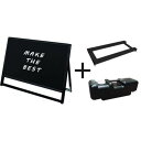 ■TOKISEI ブラックバリウススタンド看板 ブラックボード B1横ロウ片面 ウエイトアーム・水タンクセット〔品番:BVASKBBB1YLK3SET〕【664...