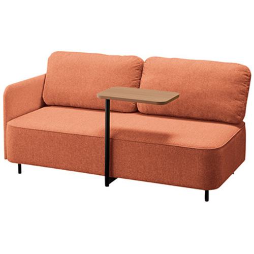 ■NAIKI テーブル付きラウンジワークソファー(2人掛け・右肘付き) RC200型 フィナンシェ Financier〔品番:RC2012SRFBTCMW〕【6645790:0】[送料別途見積り][法人・事業所限定][外直送][店頭受取不可]