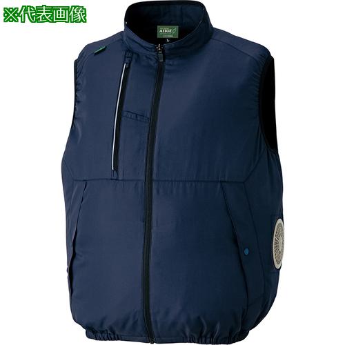 ■アイトス 空調服 ベスト(男女兼用)AZ50296 ネイビー 5L〔品番:AZ502960085L〕【6649604:0】[送料別途見積り][掲外取寄][店頭受取不可]