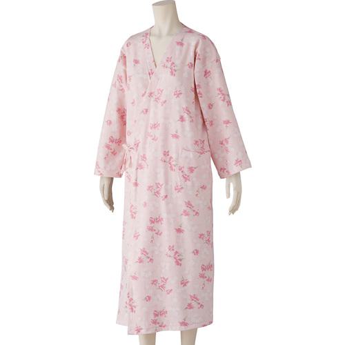 ■グリーンクロス 打合せネグリジェ 日本製 綿100% 脱ぎ着簡単 はだけにくい 婦人用 PK M〔品番:6300055..