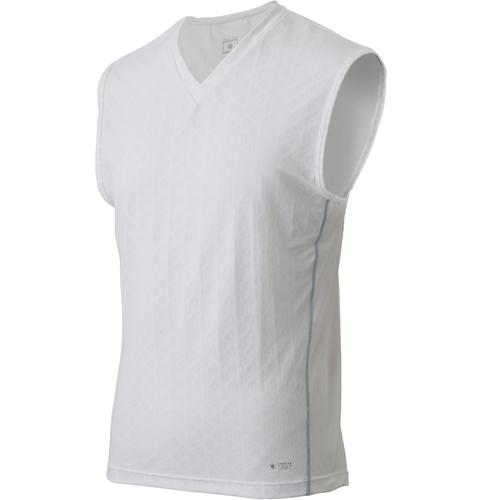 ■リベルタ 氷撃 フリーズテックパフォーマンス ノースリーブVネックシャツ ホワイト Mサイズ〔品番:FTP25171503〕【6756300:0】[送料別途見積り][掲外取寄][店頭受取不可]