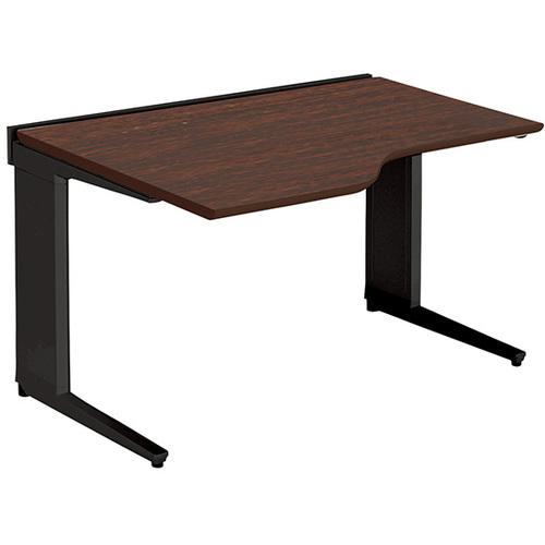 ■NAIKI 平デスク(左ウェーブタイプ) TR型 トリアス TRIAS〔品番:TRH127EFLBWN〕【6807119:0】[送料別途見積り][掲外取寄][店頭受取不可]