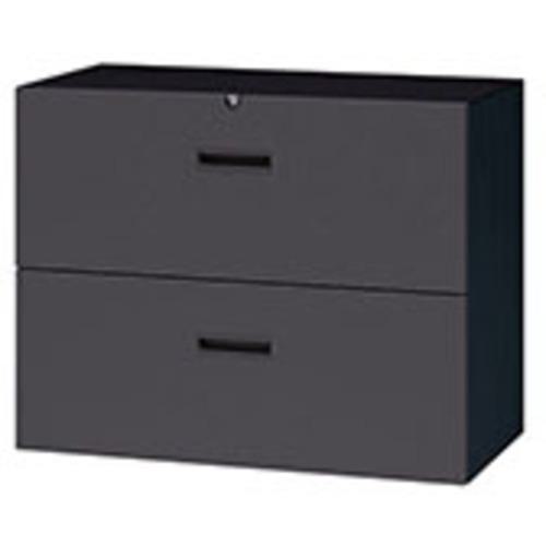 ■ナイキ ファイル引出し(2段) CWS型収納庫(ブラックタイプ)〔品番:CWS0907S2BB〕【6814876:0】[送料別途見積り][掲外取寄][店頭受取不可]