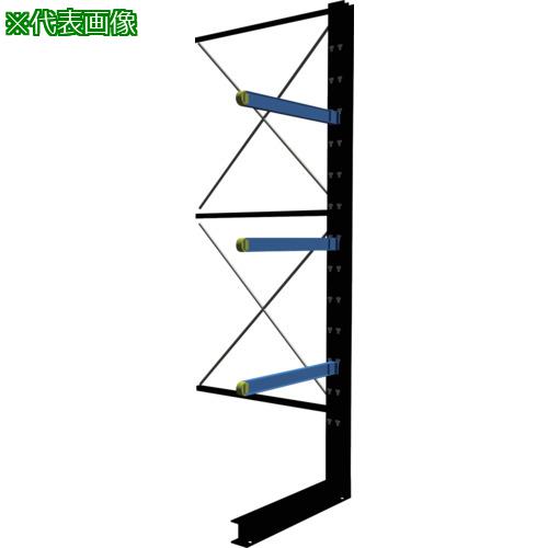 《メーカー》（株）ゴーリキ《品番》BL75-R301512-2R《特長》●アームが、ボルトや溶接で固定されていないので、簡単に段替え可能です。●ポストとアームの接合部になるフックに特殊な鋳物を採用しており、鉄骨に比べて1.2倍の引張強度があります。●特に、フォークリフトでの上げ下ろし作業の衝撃に優れた性能を発揮します。●この鋳物は、最近では自動車のエンジンや足回りなど、強靭性、耐久性、衝撃性において信頼度が要求される重要部品への採用が増えています。●アームに耐荷重以上の重みがかかった場合、フックが破断する前にアームのH鋼部分が垂れ下がり、危険予知ができるので荷重オーバーによる積載物の落下を防ぐ事ができます。●オプションとして、棚板・落下防止バー・カーテン・背面壁・側面壁・立掛バーがあります。●特型寸法も製作可能です。《用途》●倉庫・工場での資材と製品の保管●長尺重量物の商品の陳列や保管管理に適しています。《仕様》●間口(mm):1500●奥行(mm):1350●高さ(mm):3000●有効間口(mm):1150●色:黒/青●段数(段):3●均等積載量(kg/アーム):750●最大積載量(kg/台):2250●段調整ピッチ(mm):250●均等積載量(kg/段):750《仕様2》●アーム1本当たりの耐荷重は750kgですので、荷をアーム2本で受ければ1500kg、3本で受ければ2250kgが一段当たりの耐荷重となります。●アームは250mmピッチで高さの調整が可能です。●本体色は他にも選択可能です。（青・B/こげ茶・DBR/明灰・RGY/緑・GN）《原産国（名称）》日本《材質／仕上》●ポスト鋼材　H鋼150×150《セット内容／付属品》●アンカーボルトM16×4本●レベル調整用シム9mm2枚、6mm2枚、2.3mm4枚《注意》●必ずアンカー固定が必要です。《JANコード》《本体質量》179.2kg※こちらの商品は送料無料対象外です。※「送料無料」と表示されても別途送料が必要となりますのでご注意ください。ゴーリキ　バーラック　長尺ラック　ピッカー750（重量用）　片側連結　H3000×間口1500×奥行1350mm〔品番：BL75-R301512-2R〕[注番:6815688][本体質量：179.2kg]《包装時基本サイズ：××》〔包装時質量：〕分類》物流・保管用品》物品棚》長尺物保管棚☆納期情報：取寄管理コード(900) 掲載外商品