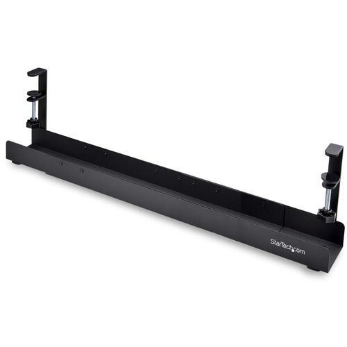 ■StarTech ケーブル配線トレー/クランプ式/長さ調節可/穴あけ工具不要/ブラック/デスク下配線隠しケーブルオーガナイザー〔品番:CALBDESKCABLETRAY〕【6816385:0】[法人・事業所限定][外直送元][店頭受取不可]